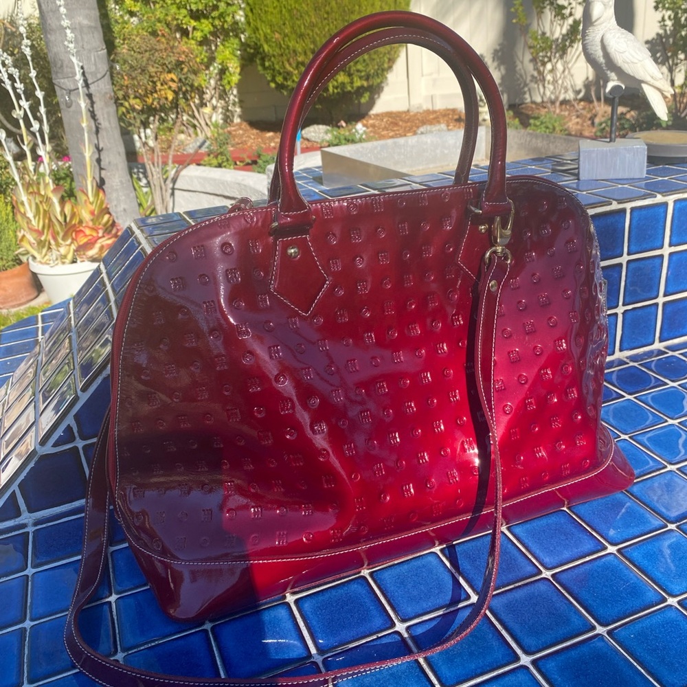 *SOLD!!* ARCADIA patent red large bag